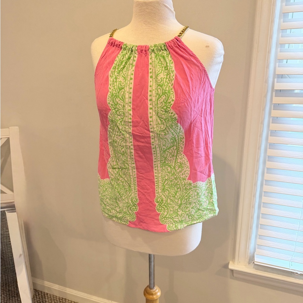 Lilly Pulitzer Pink and Green Blouse